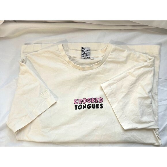 Crooked Tongues Fox In A Box Graphic Short Sleeve T Shirt In Cream White S - Picture 6 of 8